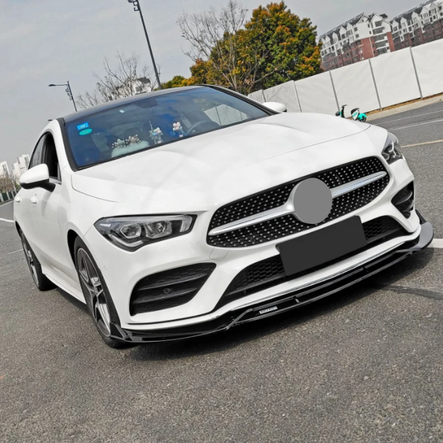 

Сплиттер для переднего бампера, спойлер для Mercedes Benz CLA Class C118 X118 W118 2020 2021 2022 2023 ABS глянцевый черный корпус