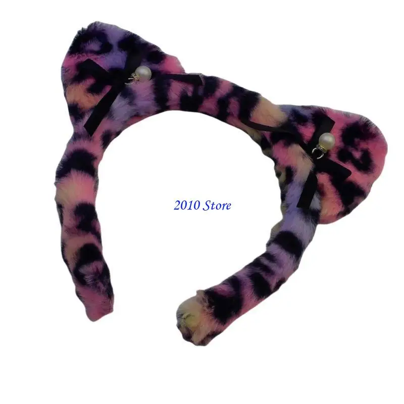 

F3MF Popular Cats Ear Headband Cosplay Costume Hairhoop Women Face Washing Hairband