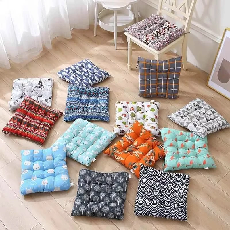 Female Student Stool Cushion, Office Chair Cushion, Square Butt Pads, Household Soft Tie Seat Cushion