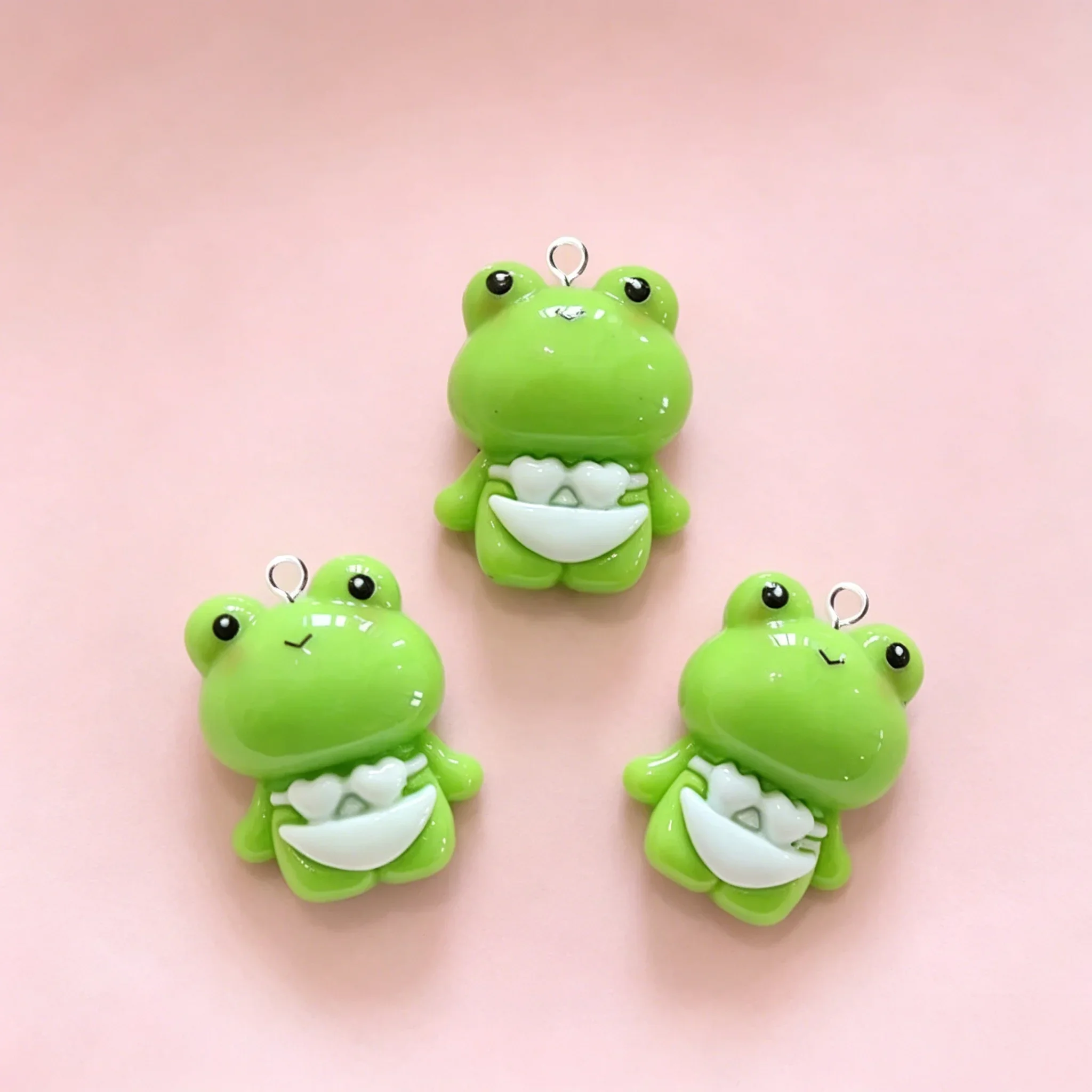 10Pcs Cute Cartoon Animal Resin Charms Mixed Bear Fox Cow Frog Pendants For DIY Earrings Handmade Jewelry Making view 6