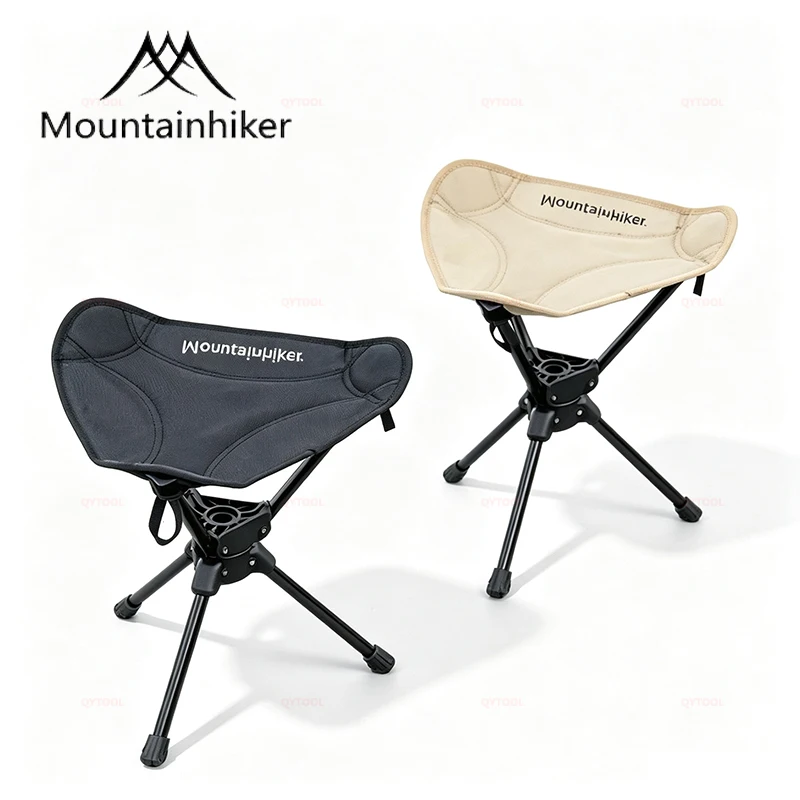 mountainhiker-軽量アルミニウム合金ポータブル折りたたみ回転スツールミニチェアキャンプ釣りピクニックアウトドアギア用