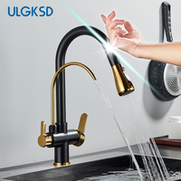 Touch Sensor Kitchen Faucet Purified Water Tap Pull Out Mixer Tap 2 Way Sprayer Kitchen Faucet 360 Rotation Hot&Cold Water Crane