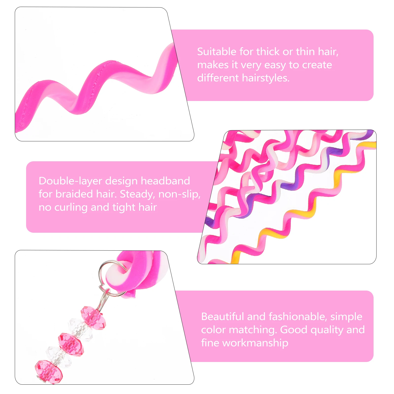 

12 Pcs Hair Clips Braiding Tool Girls Weave Pink DIY Editing Braider Spiral Miss