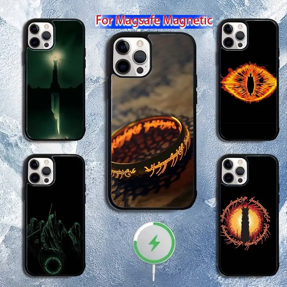 

L- Lord R-Rings Phone Case For iPhone 16,15,14,13,12,11,Pro,Max,Plus,Mini,Magsafe,Magnetic Wireless Charging Case