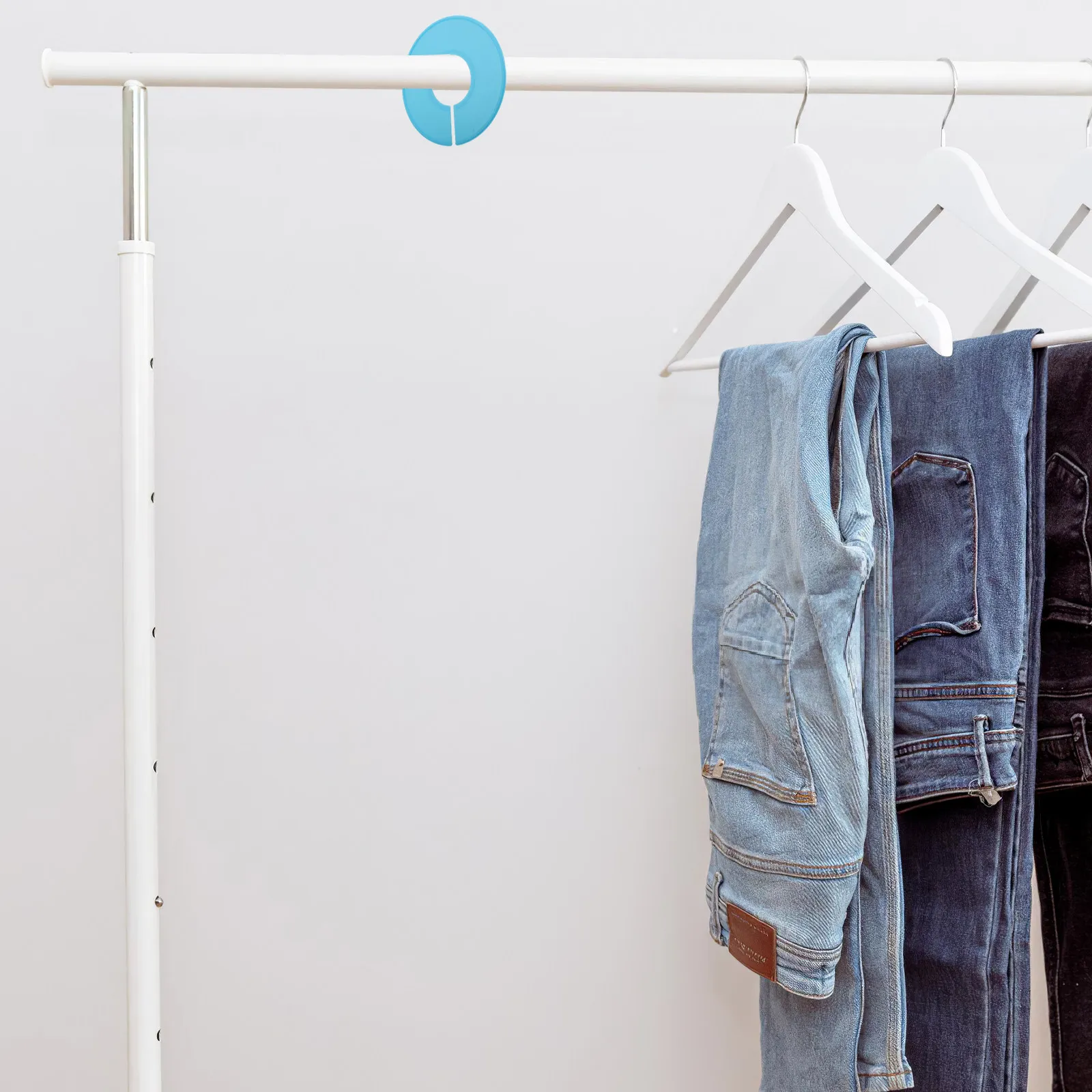 20 Pcs Clothes Hangers Closet Organizer Separators Rack Round Size Markers Coat