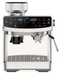 Professional Double thermal blocks Espresso maker with grinder with milk frother CM602