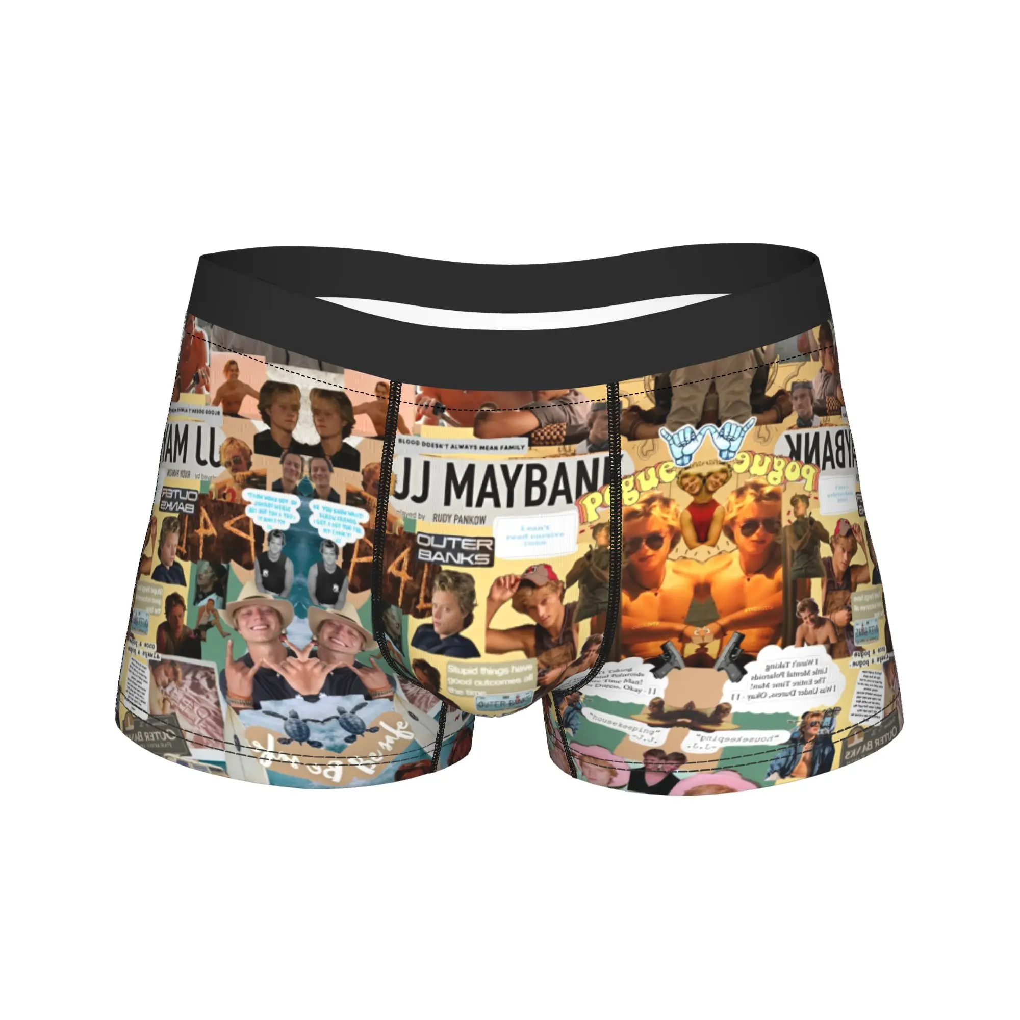 

Мужские трусы-шорты JJ Maybank Rudy Pankow: сексуальные, мягкие, с принтом, больших размеров, хит продаж