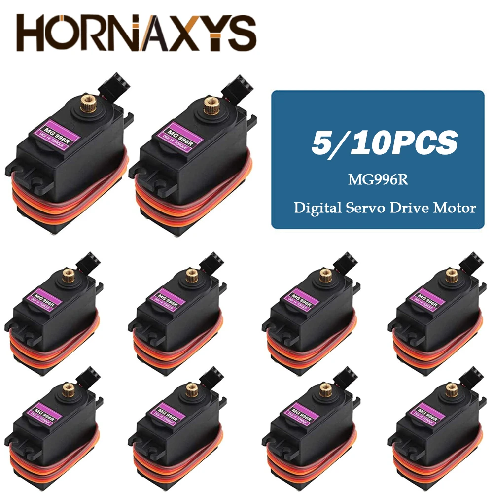 5/10pcs 13KG 15KG Servos Digital MG995 MG996 MG996R Servo Metal Gear for RC Car Robot Helicopter Boat For Arduino Diy Kit