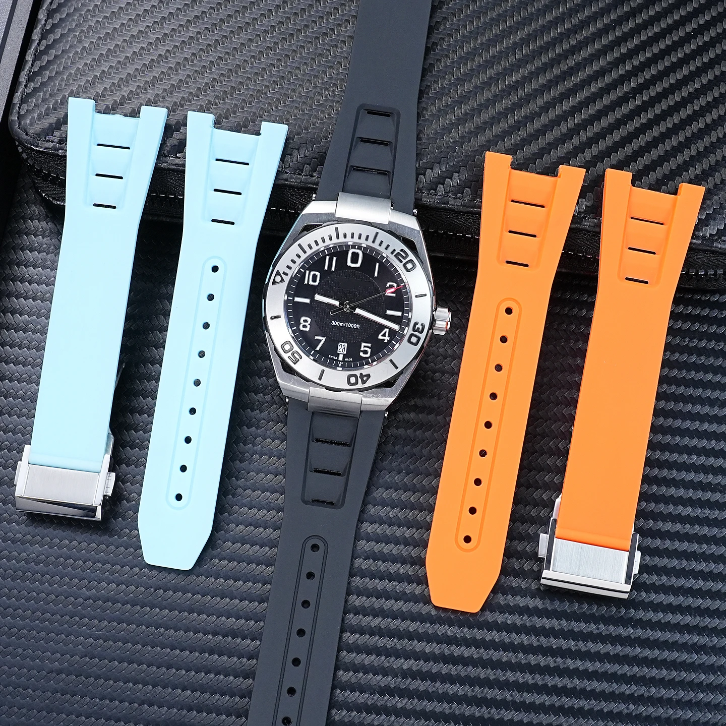 Силиконовый водонепроницаемый ремешок для часов Hamilton цвета хаки, темно-синий ремешок Devil Fish H78716983 H78716333, серия для дайвинга, автоматические механические