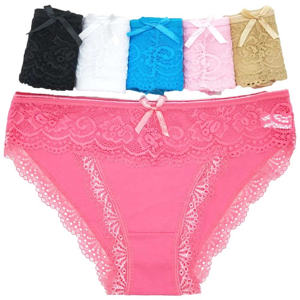 Women Panties Underwear Cotton Sexy Low Rise Girls Briefs Everyday Ladies Knickers for Women 6 Pcs/set