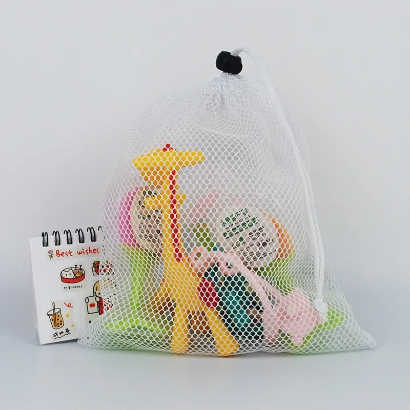 Mesh Drawstring Pouches Black Gift Favor Bags Storage Ditty Bags with Cord Small Drawstring Net Bags for Cellphone, Commercial