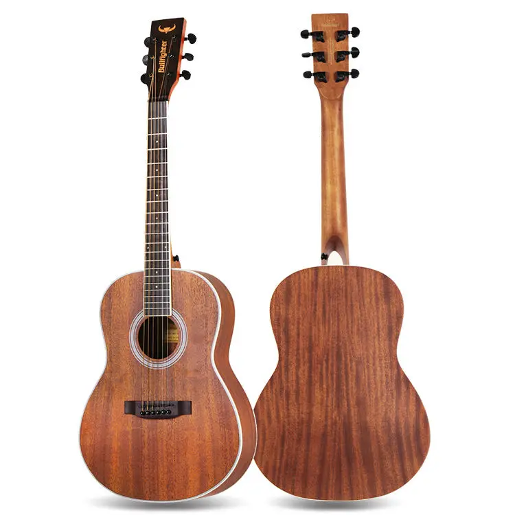 Luthier Guitar Style 36 Inch with Solid Mahogany Top and Mahogany Back Sides Rosewood Neck Glossy Acoustic D-3615