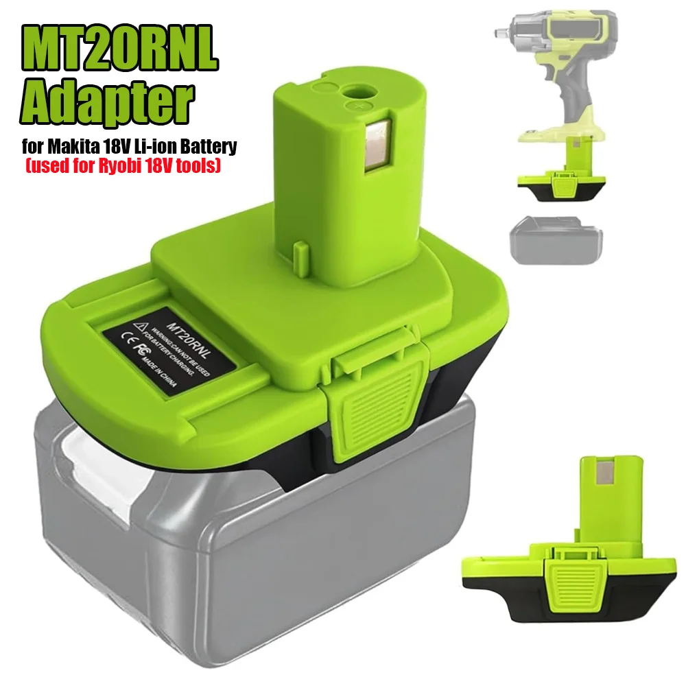 

MT20RNL Battery Adapter Converter Use for Ryobi 18V Tools,Converts for Makita 18V Li-ion Battery to for Ryobi 18V Li-ion Battery