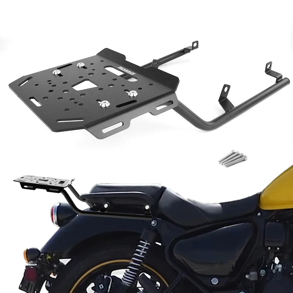 

For Royal Enfield Meteor 350 2021 2022 2023 2024 2025 Motorcycle Rear Luggage Rack Carrier Shelf Cargo Holder Support Bracket