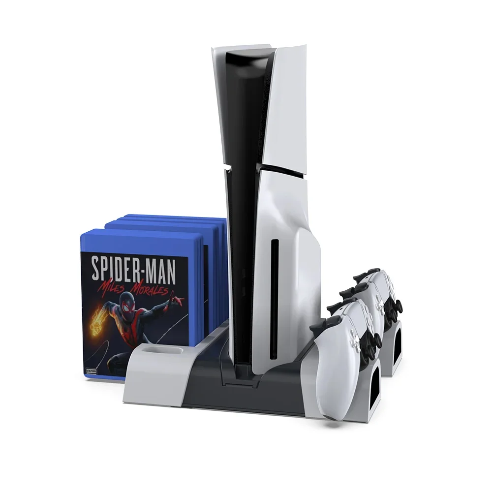 

For PS5 Pro ambient light host multifunctional cooling base heat dissipation base handle charging and disc storage rack