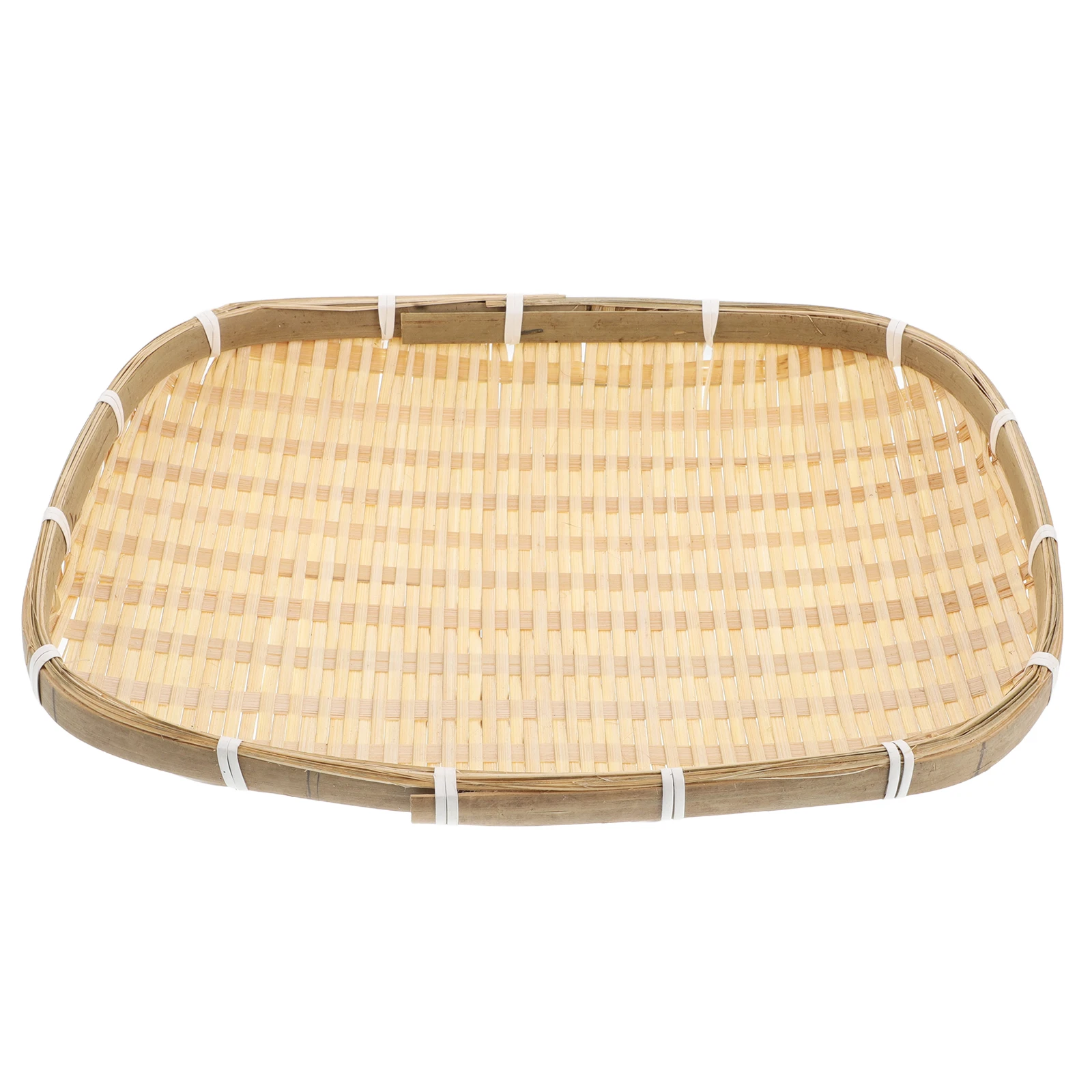 

Bamboo Woven Tray Basket Handmade Baskets for Serving Fruit Food Storage Trays Bamboo Plates Kitchen Bar Accessories