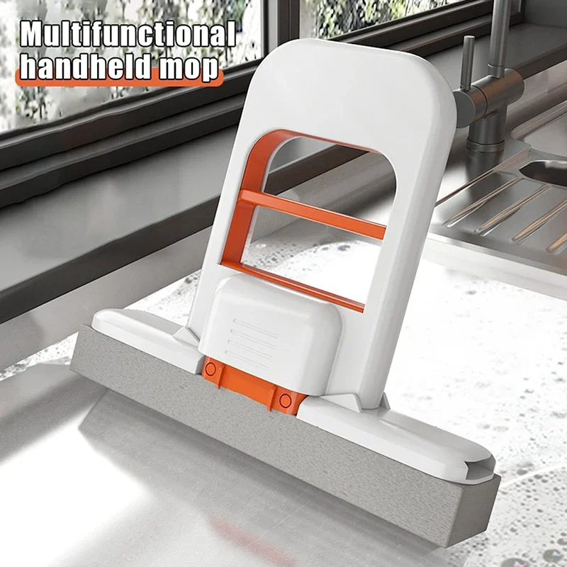 Mini Handheld Mop for Indoor Cleaning - Dual-Use Wet And Dry Water Spray Household Desktop Free Hand Small Cotton Mop