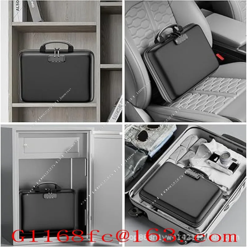 Portable File Case, Briefcase, Waterproof Data Document, Valuables