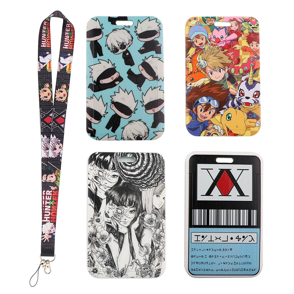 Japanese Anime Series Credential Holder Lanyard Keychain Neck Strap For Keys ID Card Gym Phone Straps Keyrings Accessories