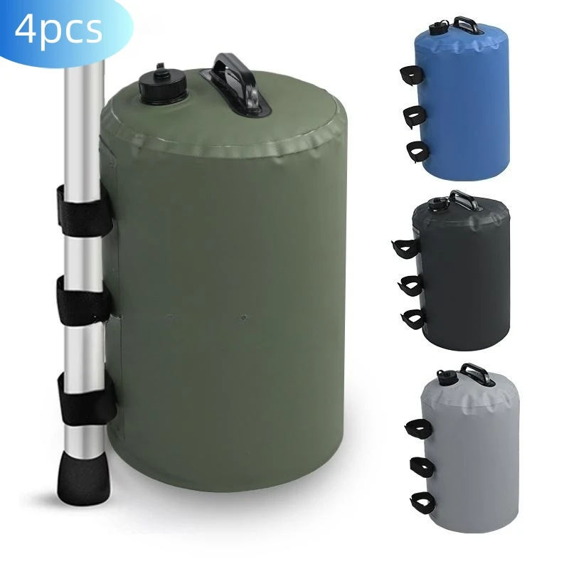 

4 PCS 20L Outdoor Tent Water Bag Large Capacity Beach Sunshade Umbrella Reinforced Weight Balance Water Filled Sandbag New