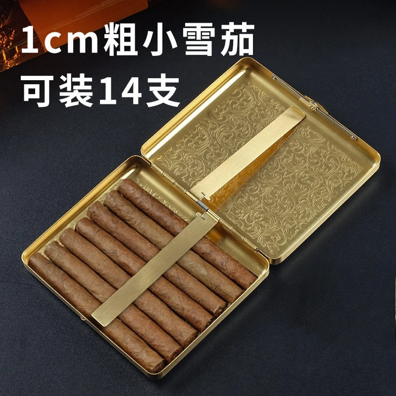 

Cigar Carry-On Box 14-Pack Moisturizing Box Metal Seal Anti-Pressure