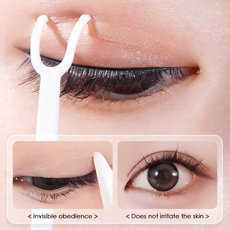 Invisible Double Fold Eyelid Tape Waterproof Lace Sticker Nature Clear Beige Stripe Self-Adhesive Natural Eye Makeup With Tools