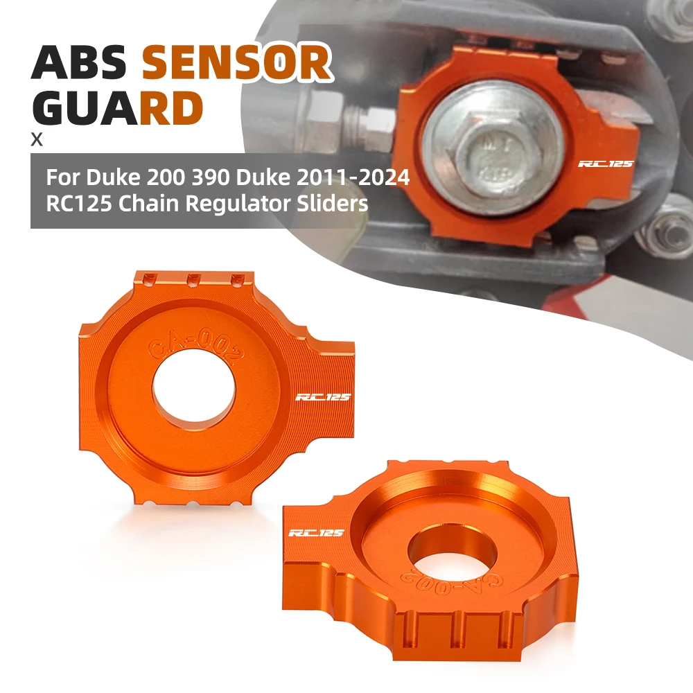 

Motorcycle Axle Block Tensioner For Duke 125 200 390 Duke 2011-2024 RC125 RC200 RC390 Rear Fork Chain Adjuster Regulator Sliders