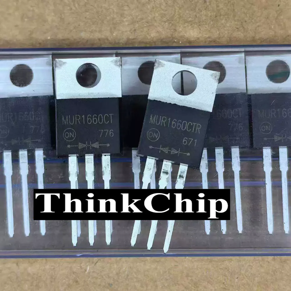 (10 قطعة) MUR1660CT الكاثود المشترك/MUR1660CTR الأنود المشترك TO-220 16A 600V صمام ثنائي للاسترداد السريع