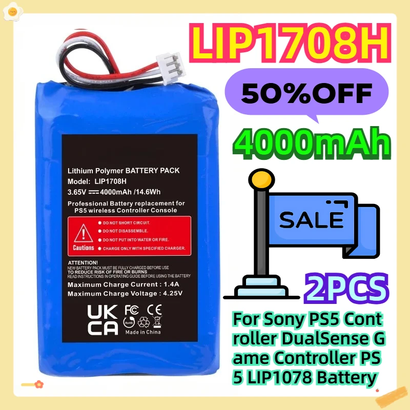 

For Sony PS5 Controller DualSense Game Controller PS5 LIP1078 Battery 4000mAh