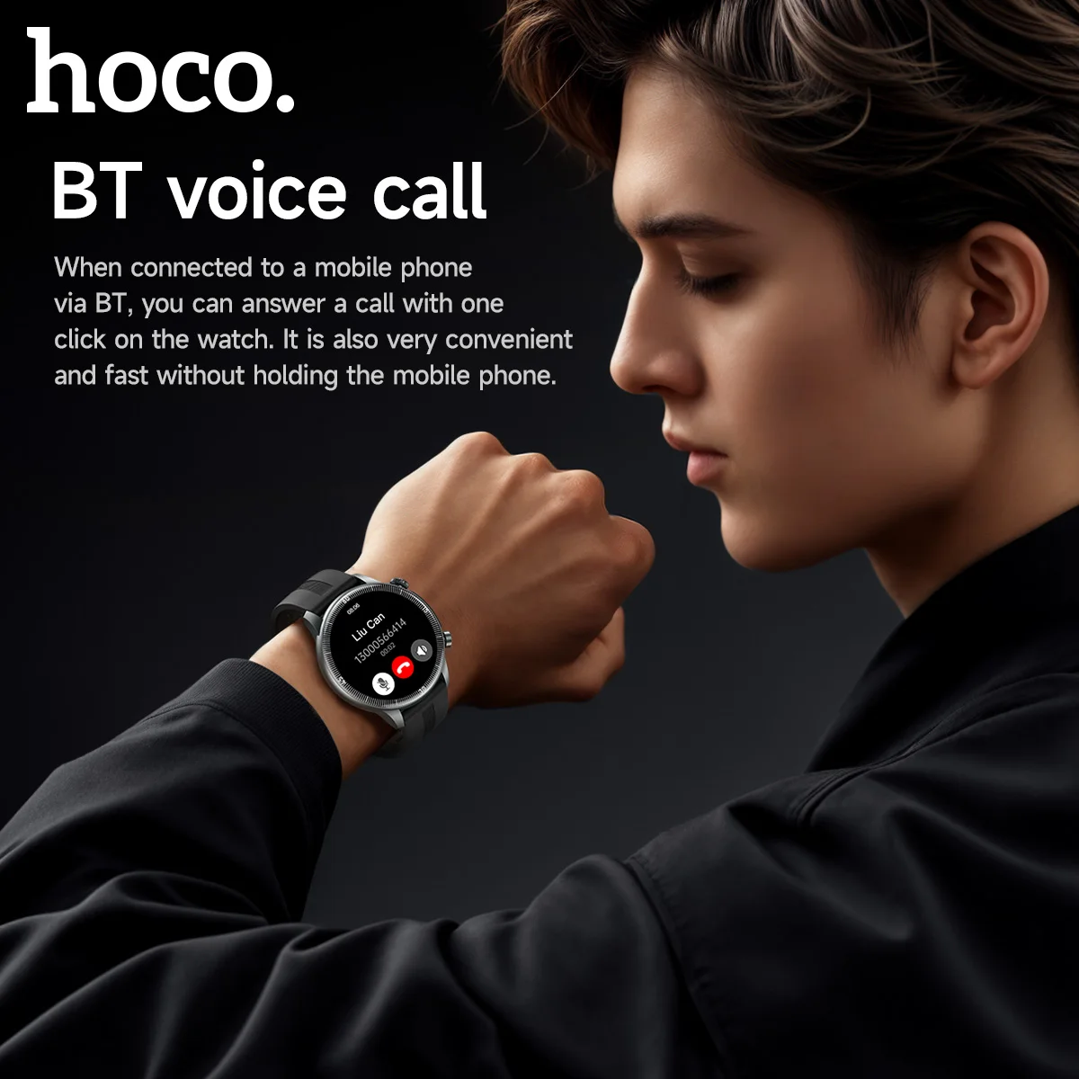 HOCO 1.46 TFT Touch Screen Smart Watch Bluetooth 5.3 Call Version Support Sleep Heart Rate Blood Oxygen Monitoring Sport Watchs view 4