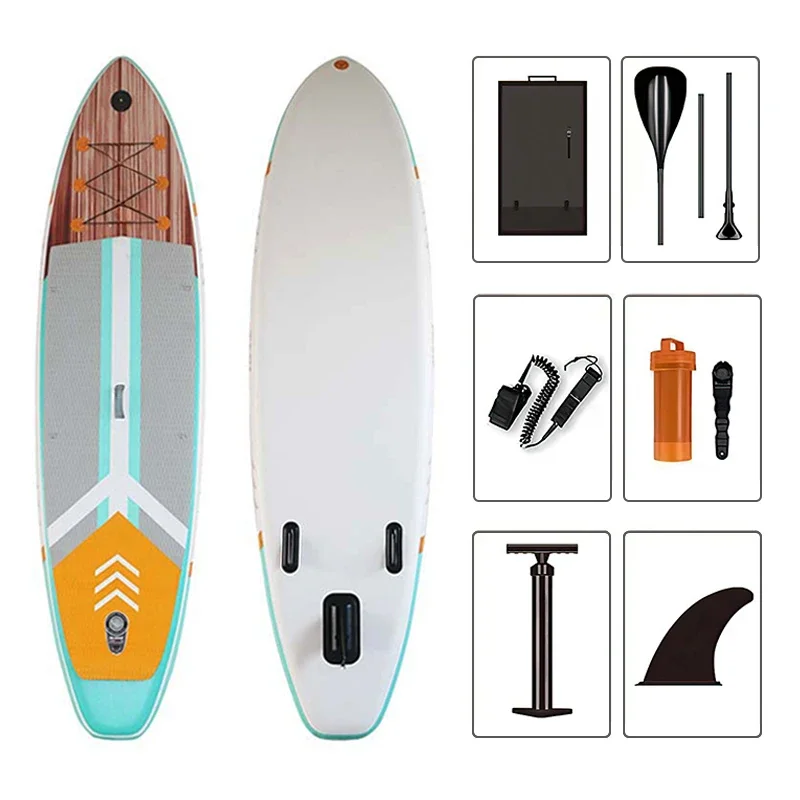 

Stand-Up Paddleboards All-Purpose PVC Suitable for Lakes Rivers & Oceans - Includes Adjustable Paddle & Safety Leash
