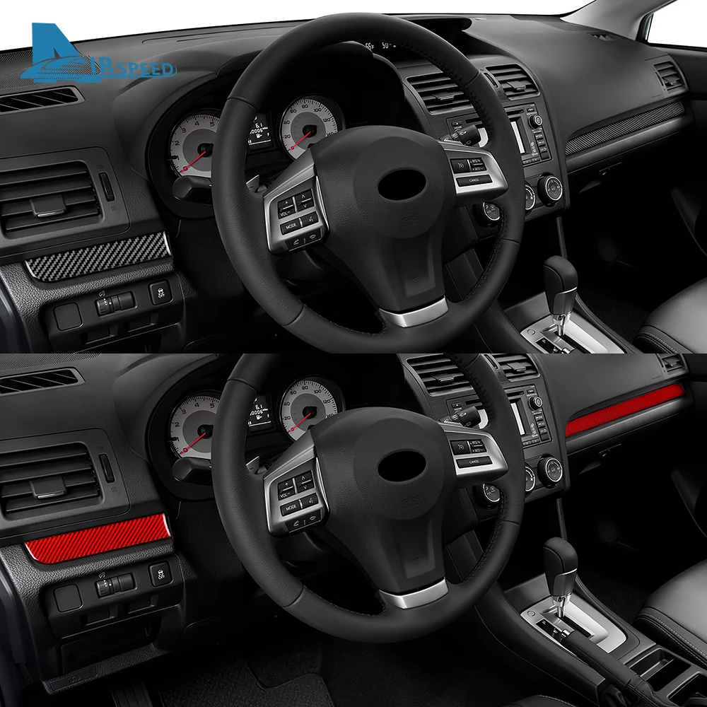 Real Carbon Fiber For Subaru WRX Saloon 2015 2016 2017 2018 2019 2020 2021 Center Console Strip Co-pilot Dash Glove Box Sticker