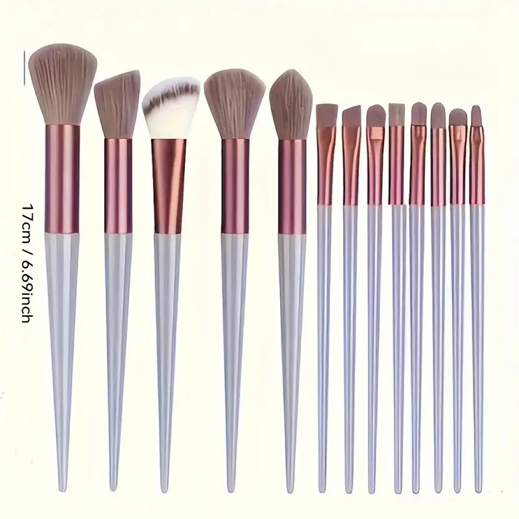 ชุดแปรงแต่งหน้า 13 ชิ้นพร้อมฟองน้ําสามเหลี่ยม – ของขวัญที่สมบูรณ์แบบ กลับไปที่โรงเรียน สิ่งจําเป็นสําหรับการเดินทาง ชุดเครื่องสําอางที่ต้องมี