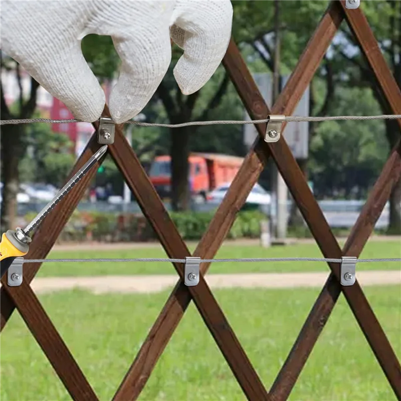 

AB66-2 Set Wire Fence Clips, Fence Wire Clamps Aluminum For 12-16 Gauge Welded Wire To Wood, Metal Or Vinyl Fence