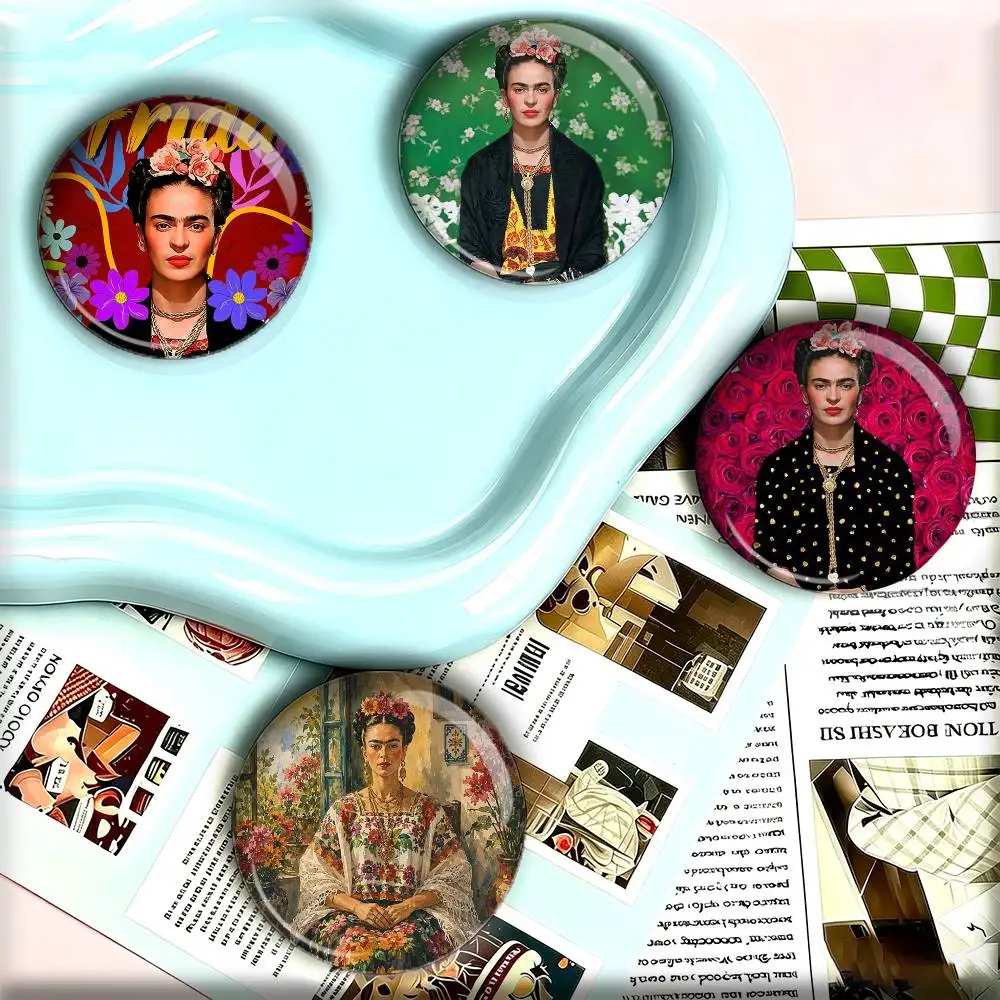 Fashion F-FridaS K-Kahlo 25mm 32mm 44mm 58mm 75mm Brooches Badges Pins for Accessories Gift