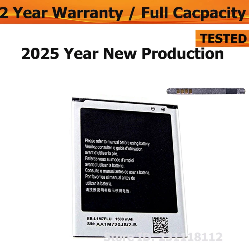 

Original New EB-F1M7FLU EB-L1M7FLU 1500mAh Battery For Samsung Galaxy S3 Mini GT-I8190 I8190N GT-i8200 S7562 i8160G313 WO