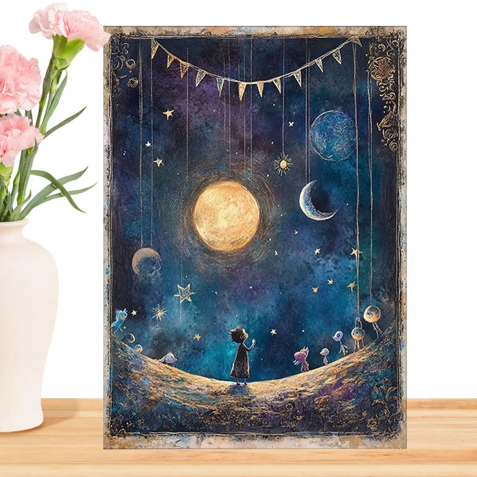 

Star Night Puzzle 27.5 X 20 Inch 1000 Pieces Fun Romantic Leisure Toys Glitter Puzzle Set For Kids Adults Family Work Offices