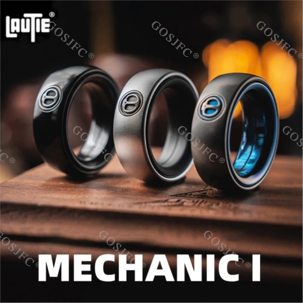 

LAUTIE Mechanic I Spy Wars Magnetic Ratchet Ring Spinner Fidget Toys For Adults L Size Aluminum Titanium Zirconium Ring