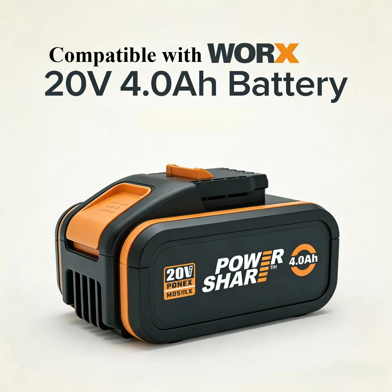 

For Worx 20V 6.0/8.0Ah Rechargeable and Replaceable Li-ion Battery High Capacity Long Runtime WA3641 WX373 WX390 Electric Tool