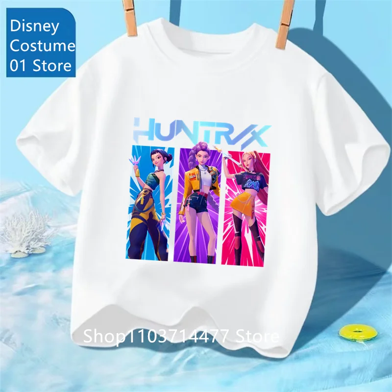 

Unisex Kids Kpop Demon Hunters Children's T Shirt Short Sleeve T-shirt Kpop Demon Hunters Tiger Tshirt for Boys Girls