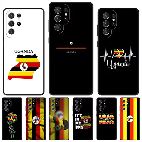 Uganda Flag phone case For Samsung Galaxy S24 S23 S22 Ultra Note 10 20 Plus S8 S9 S10 S20 S21 FE Cover