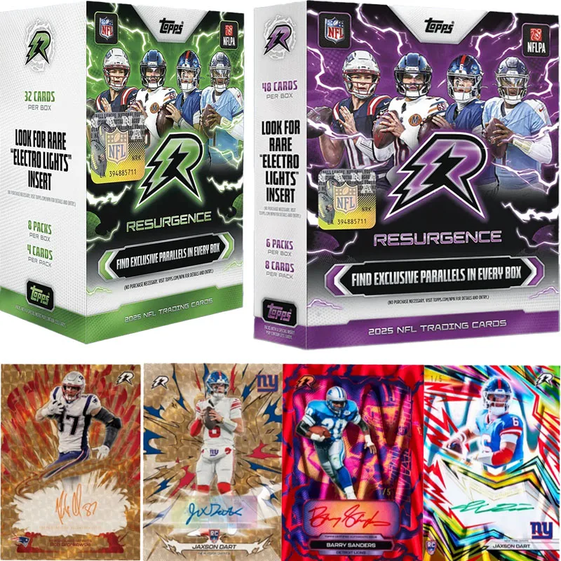 2025 Topps Resurgence NFL Rugby Star Player Card NFL Rugby Star Player Cards Box Card Collection Card Toy Christmas Gift for Kid