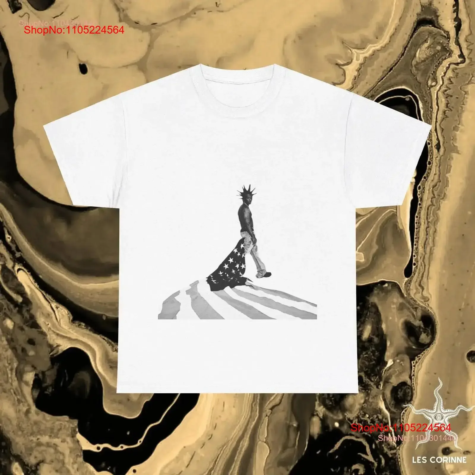 ليل عوزي فيرت تي شيرت الراب طباعة خمر الحفل ميرش الهيب هوب خمر غسلها تنفس الرسم قليلا امتدت