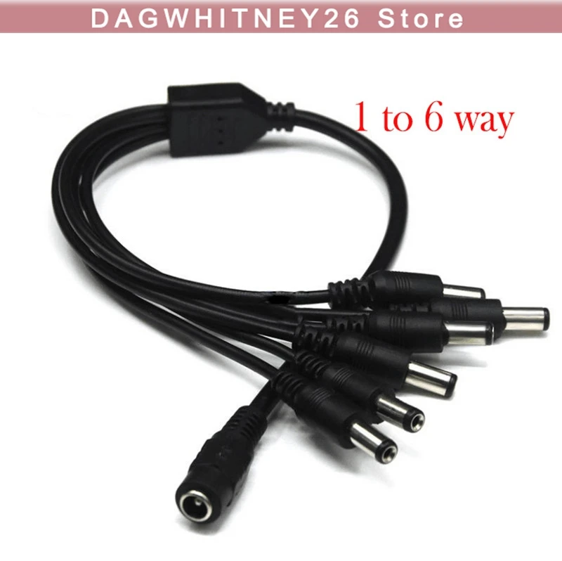 

DC Power 1 Female to 2 3 4 5 6 8 Male Way Splitter Adapter Connector Plug Cable 5.5*2.1mm 12V For CCTV Camera LED Strip Light u