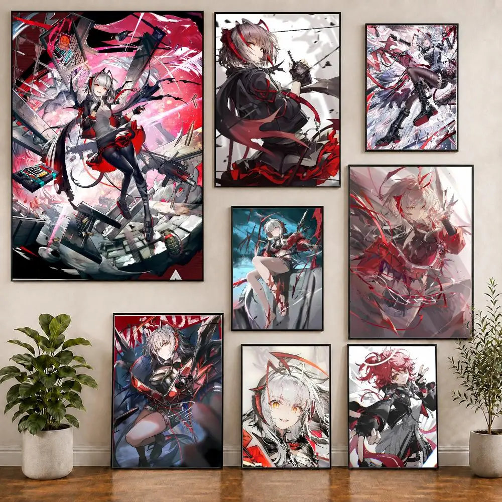 Mercenary Sniper W-W Arknights Poster Creative Indoor Decorative Artwork & Modern Home Decor