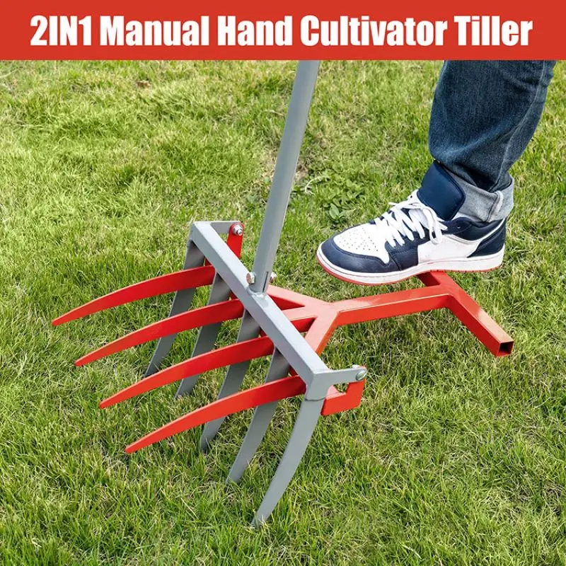 Steel three-tooth hoe agricultural three-tooth rake thickened reinforcement