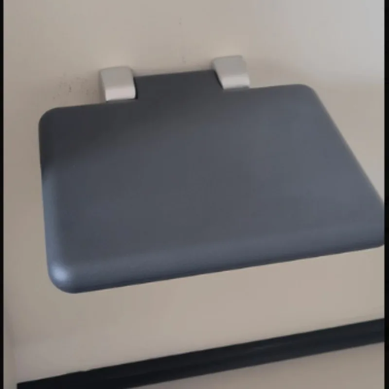 

Foldable Shower Stool,Aluminum Alloy Bathroom Bench with Anti-Slip Seat,Safe Wall Mounted Folding Stool for Accessible Showering