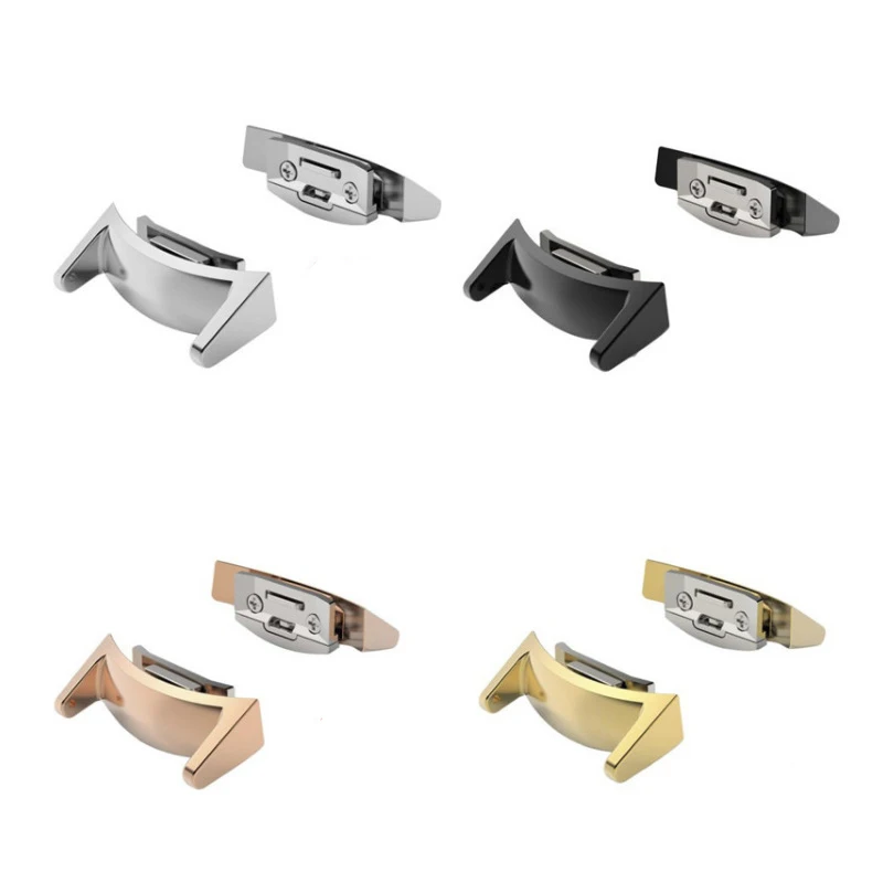 1 Pair Connectors For Samsung Gear S2 Stainless Steel Watch Connector 20mm Metal Band Adapter for Samsung Watch Gear S2 RM-720