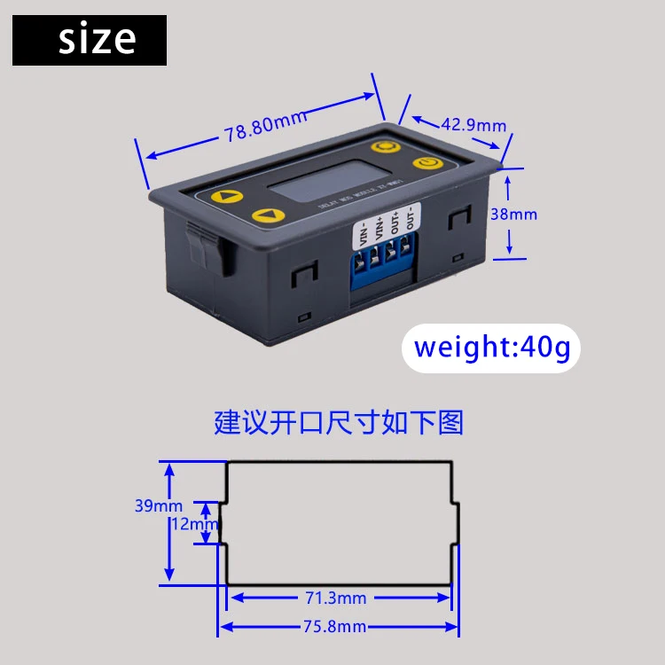 Sinilink XY-WM01 Digital Delay Relay Module Programmable Timer Relay Control Switch Timing Trigger Cycle