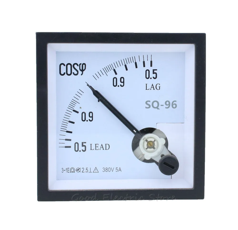 CP-96 SQ-96 CZ-96 COS-φ 0,5-1-0,5 380 V 5 A Misuratore del fattore di potenza con puntatore